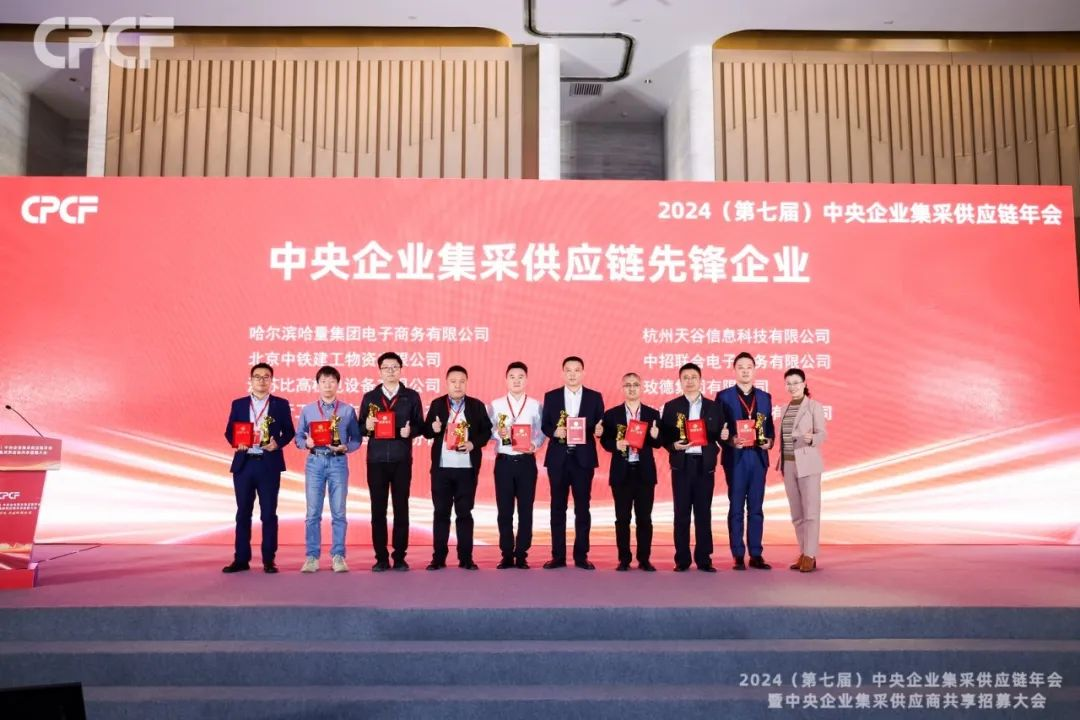 喜报！龙8-long8荣获2024年度（CPCF）中央企业集采供应链年会先锋企业荣誉称号